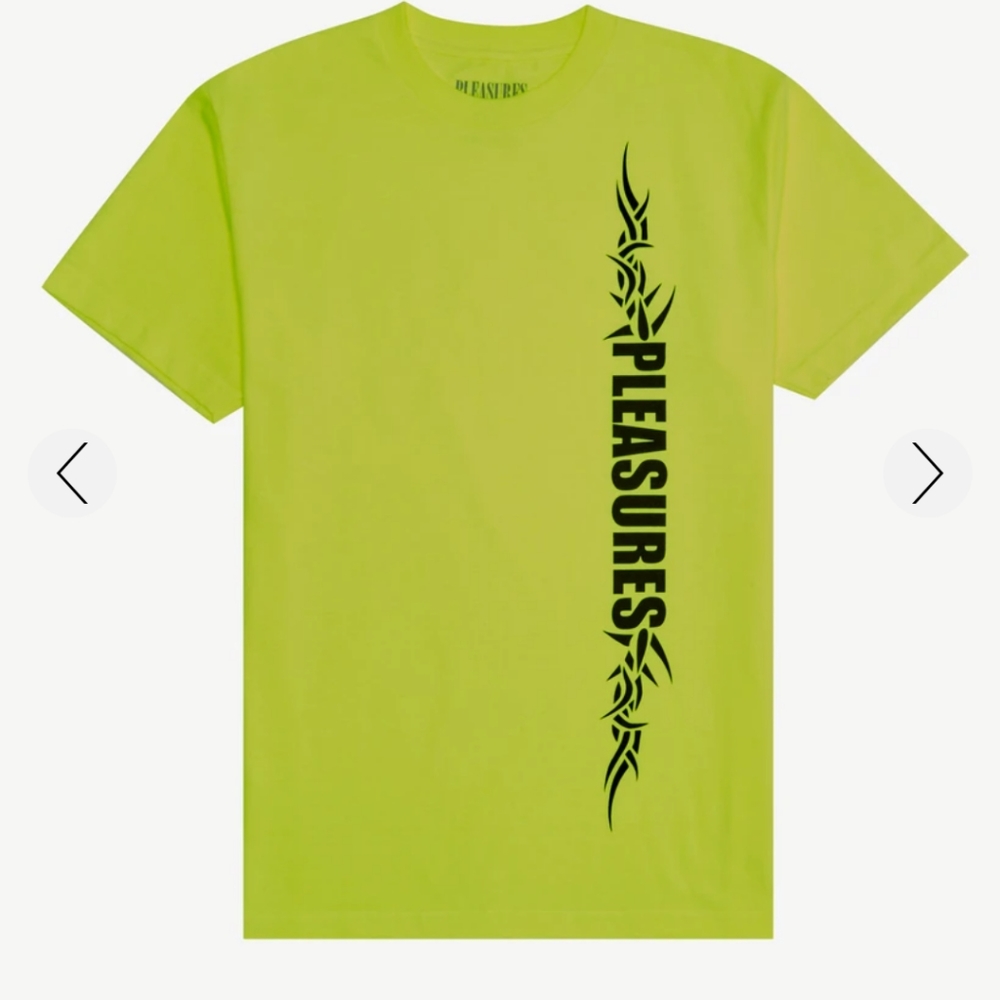 XXL Plaesures Safety Yellow Tribal tee